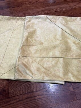 Velvet Pillow Shams in Soft Yellow
